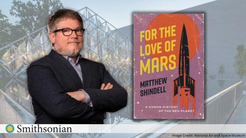 Matt Chindell and his book cover for the love of mars