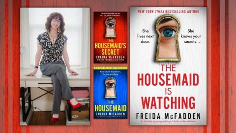 Freida McFadden and her book covers