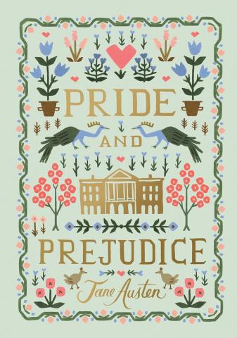 Floral book cover for Pride and Prejudice